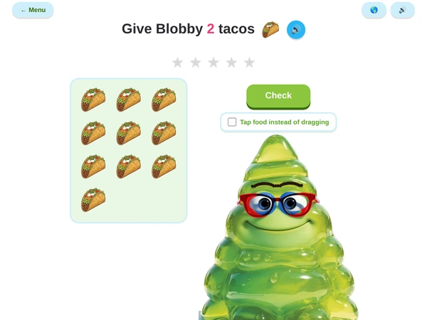 Blobby's Counting Game game screenshot